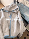 European Hooded Knitted Cardigan Female Senior Sense 2025 Autumn And Winter New Impact Zipper Casual Soft-Cuckle Blouse