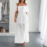 Dili Temperament Elegant Braid Waist Short-Sleeved Women's Dress Dress Women's Dress 2025 Summer