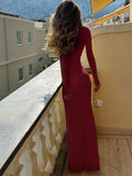 Dili Temperament Evening Dress High-End Long-Sleeved Ass Skirt Dress Women's Dress 2025 Autumn And Winter Alone