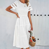 Dili Women's Clothing 2025 Spring And Summer Pure Temperament To Take The Hollow Dress Woman