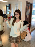 Knitted Shirt V-Neck Set Bottom Women 2026 Autumn And Winter New Body Sweater Long Sleeves Plus Thick Warm Top