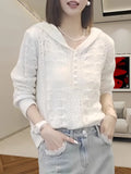 Advanced Sense Of Loose Long Sleeve Hooded Knitted Jersey Spring 2025 New Fashion Stylish Design Thin Sweater
