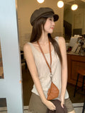 Kinky Loose Temperament Sleeveless Design Vest Sling Women 2026 Summer New Bottom Set Thin Top