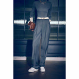 Multi-Season Can Take A Variety Of Urban Creative Tied Old Money Style Wearing Shirt Inside The Feeling Of Wide Leg Pants Woman