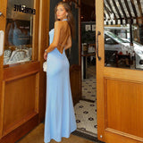 2025 Autumn And Winter New Women's Fashion Temperament Sexy Hanging Back Pile Collar Dress
