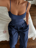 Dili Y2K Sports Sling Vest Solid Color Trouser Suit Women's 2025 Autumn And Winter