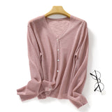 Bing Hemp Sunscreen Woman V-Neck Knitted Cardigan Thin Bamboo Thong Jacket Summer Loose Lazy Outside Air Conditioning Shirt