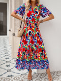 Dili Vacation Leisure Wind Print Dress Women's Dress 2025 Spring And Summer
