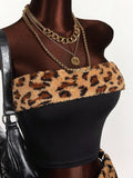 New Crash-Colored INS Leopard-Repair Sexy Hot Spicy Brae Blouse Shorts Suit