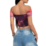 Dili Y2K Hottie Wind Folds Feel Short-Sleeved T-Shirt Women's Clothing 2025 Spring And Summer Yama