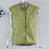 Sleeveless Velvet Short Vest Top 2025 Women's Loose Vest Coat Temperament Commute
