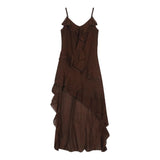 Summer Holiday Wind Irregular Lotus Leaf Dress Girl Sling Skirt A Word Dress French Niche Dress