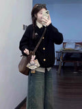 Korean Fake Two College Style Shirt Collar Sweater Women's Coat Spring And Autumn Polo Collar Lazi High Sense Knitted Open Shirt