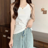 Anti-Walking Low-Necked Small Sling Vest Women Wear 2026 Summer New Sleeveless Thick Bottom Cloth