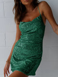 New Sexy Babes Beads Bag Ass Autumn Women's Bare Back Sling Skirt Dress