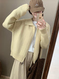 Exquisite And Loose Double Zipper Jumper 2025 Autumn New Korean Version Of The Long-Sleeved Knitted Inside The Top Woman