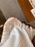 Early Autumn Wear Temperament Grid Slim Thin Long-Sleeved T-Shirt Splicing Lace Under The Hem Of The Bottom Shirt Top Woman
