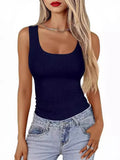 2026 Women Decorating Hottie Sleeveless Round-Neck Vest Street Fashion Women's T-Shirt Vest