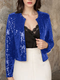 2025 Spring Burst Round Lead Long-Sleeved Sleeves Open-Colored Cardigan Casual Set Of Lightset Coat Woman