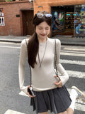 Korean Oat Collar 2026 Autumn New Long-Sleeved T-Shirt Inside The Bottom Shirt To Repair The Lazy Temperament Of The Woman