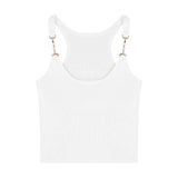 Outside Wearing Sleeveless Short Black Sling Vest Women Summer Hottie Net Red Chic Design Sense Of The Bottom Top