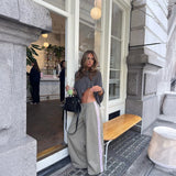 Holiday Wind Fashion Shawl Long-Sleeved Shirt T-Shirt Women's 2026 Summer