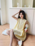 French Small Oceanic Yellow Dress Dress Women's Summer 2026 New Sleeveless Vest Tidal Skirt