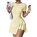 2025 Autumn And Winter Boat Collar Ribs Jersey Folding Body Out Of The Coat Leisure Basic T-Shirt