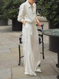 Spring And Summer 2026 New Suit Tiansi Suit Temperament Short Coat Broad Leg Pants Two Sets Of Smart Wear