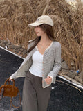Round Collar Long-Sleeved Knitted Cardigan Women 2026 Autumn New Small Fragrant Wind Loose Thin Outer Coat