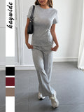 Holiday Short-Sleeved T-Shirt Casual Long Pants Two Sets Of Women's 2026 Summer
