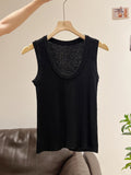 2026 Summer New Fashion U Tie Sling Vest Women's Seaside WearÐÞ-In-Sleeve-Free Small Top
