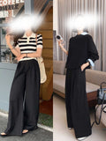 The New Spring With Writer's Set Aer Gas Field Full Open TR Twill Texture Short Trench Coat Broad Leg Trousers