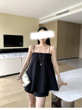 Summer New TR Flat Print Thin Luxury Slings Shorts Women's Suit