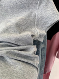 Short Gray Short-Sleeved T-Shirt Women's 2025 Summer New Fashion Gas Explosion Clothes To Repair Cotton Top
