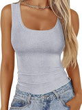 2026 Women Decorating Hottie Sleeveless Round-Neck Vest Street Fashion Women's T-Shirt Vest