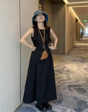 French Temperament First Love Pink Dress Women's Summer 2026 New Waistless Sleeveless Vest Long Dress