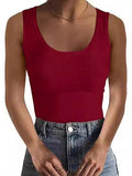 2026 Women Decorating Hottie Sleeveless Round-Neck Vest Street Fashion Women's T-Shirt Vest
