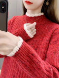 Sweater Women's Knitting Tops In The 2025 New Winter With Women's Autumn And Winter Thick And Wearing Half-High Collar Bottoming Shirts