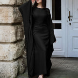 Dili Temperament Elegant Solid Color Long-Sleeved Dress Dress Dress Women's Dress 2025 Autumn And Winter