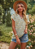 American Short-Sleeved V-Print Shop Explosion 2025 Spring And Summer Casual T-Shirt Temperament Elegant