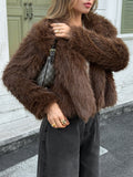 Dili Casual Velvet Solid Color Long-Sleeved Coat Women's Clothing 2025 Autumn And Winter