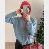 Korean Wearing Round-Neck Knitted Cardigan Women Early Autumn 2025 New Loose Thin Sweater Top Coat