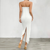 Dili Women's Clothing 2025 Spring And Summer Sexy Bag Hips Solid Color Palette Corset Dress