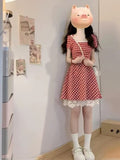 Red Check-In Dress Dress Women Wear 2026 New Summer Beautiful Dress Unique Beautiful Waist