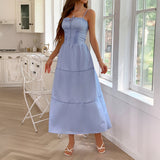 Dili Leisure Vacation Wind Suspension High Dress Dress Women's Dress 2025 Spring/Summer