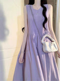 Gentle Wind Purple Sleeveless Dress Women's Summer 2026 New Niche High-End Lanky Temperament Long Dress