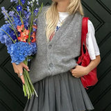 Dili Casual Simple Button Vest Vest Wool Women's Clothing 2025 Autumn And Winter