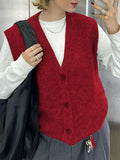 Dili Casual Simple Button Vest Vest Wool Women's Clothing 2025 Autumn And Winter