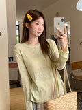 Ice Silk T-Shirt 2026 Summer New Loose Outside Girls Collar Leisure Retro Long-Sleeved Sunscreen Hoodie